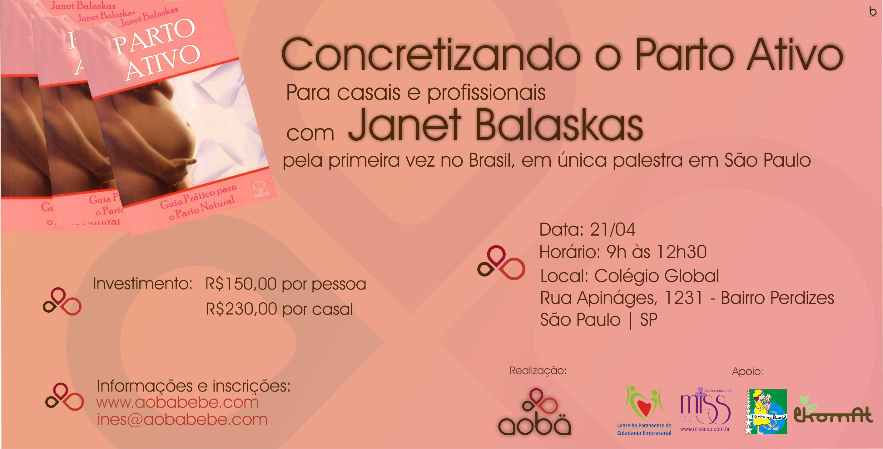 Janet Balaskas rumo a São Paulo Janet Balaskas rumo a São Paulo