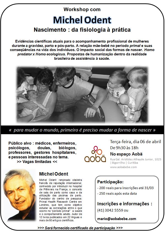 Michel Odent no espaço Aobä