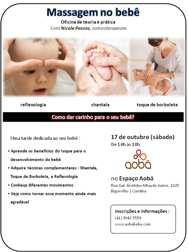 Oficina de Massagem no Bebê